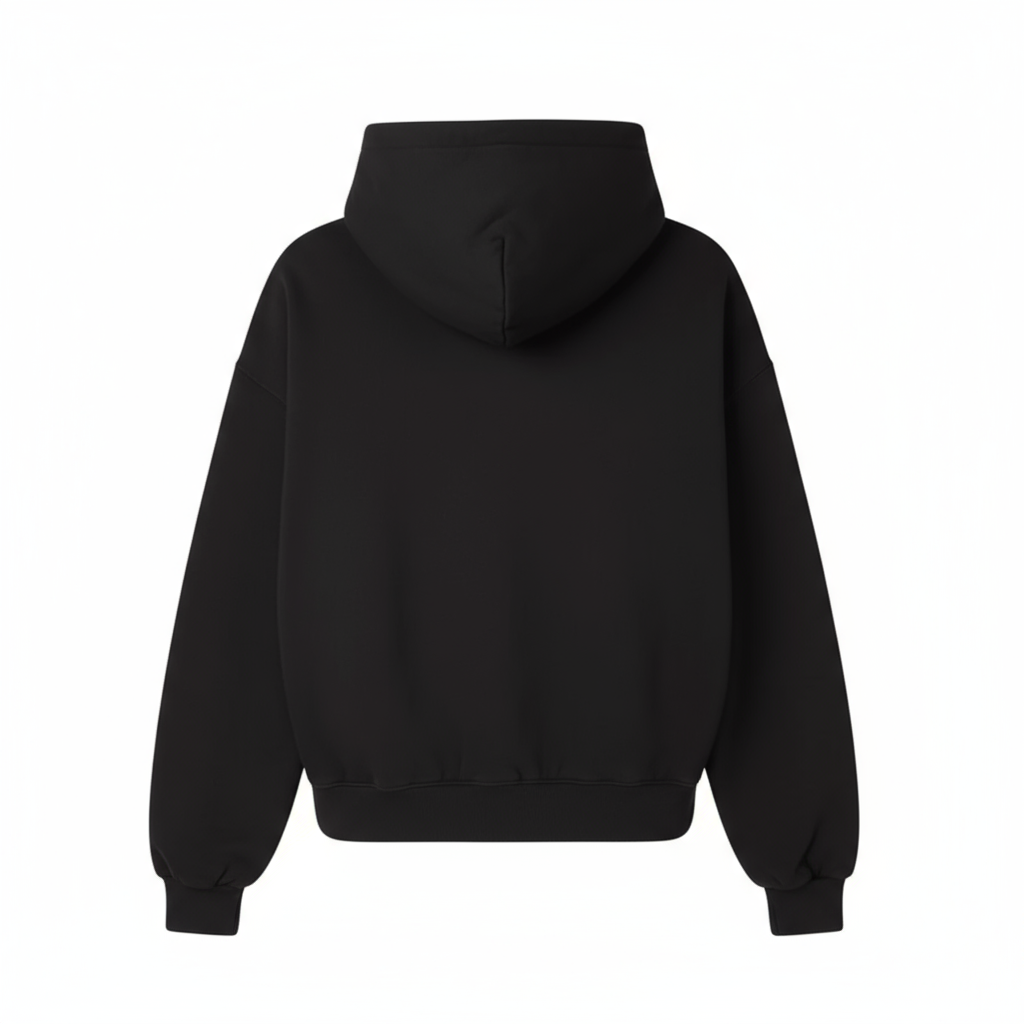 BLACK HEAVY OVERSIZED HOODIE